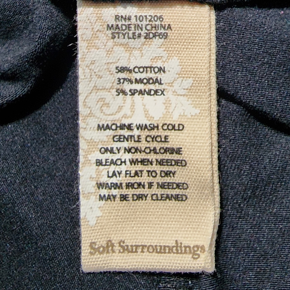 Soft Surroundings Black Asymmetrical Hem Dress Size XS - Picture 5 of 5